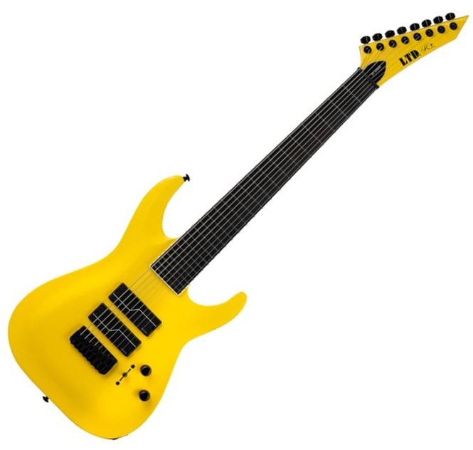 Hovedbilde ESP LTD Stephen Carpenter SC-608 Baritone, Elektrisk Gitar, Yellow