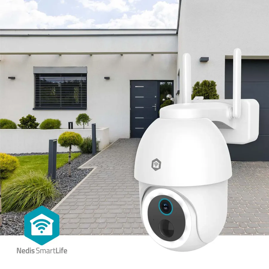 SmartLife Wi-Fi Utendørs kamera, Full HD 1080p, IP65, Batteri, Nattsyn