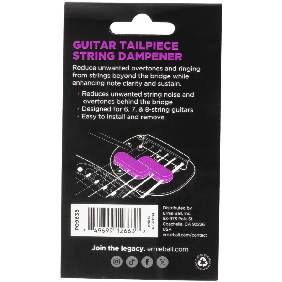 Ernie Ball 9638 strengedemper, tailpiece