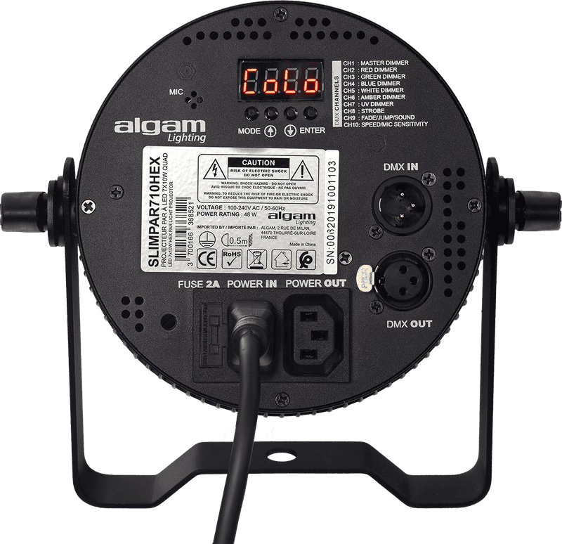 Algam Lighting Slimpar 710 HEX LED floodlight (RGBW + Amber + UV)