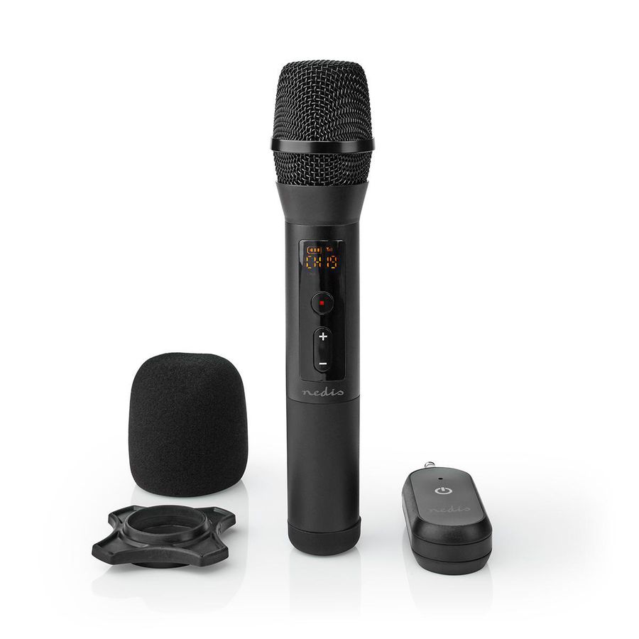 Nedis MPWL200BK Håndholdt Trådløst Mikrofonsystem UHF