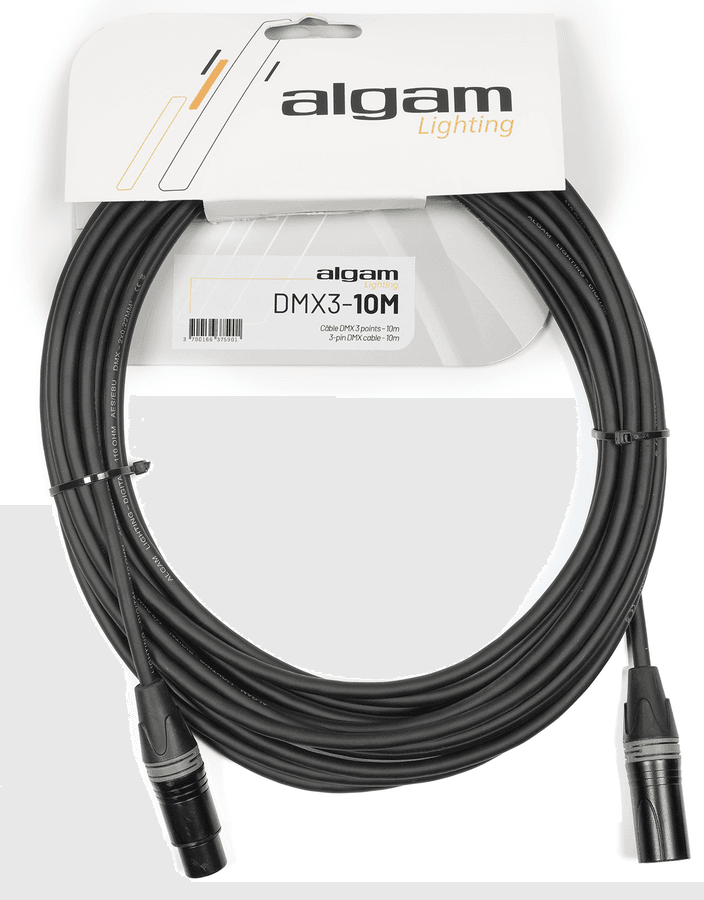 Algam DMX3-10M – 3-pin DMX-kabel (10 meter, 110 Ω)