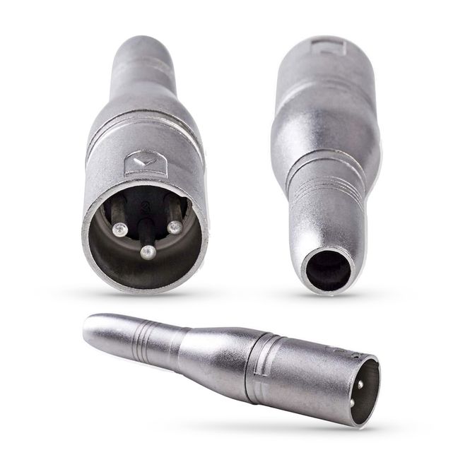 Hovedbilde Nedis XLR 3-Pin Han til Stereo Jack Hun, Nikkel belagt