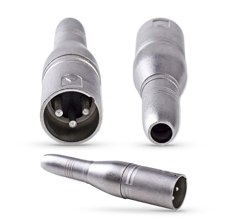 Nedis XLR 3-Pin Han til Stereo Jack Hun, Nikkel belagt