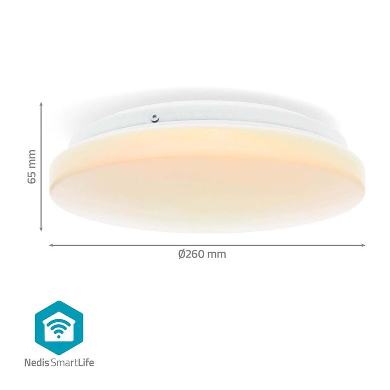 SmartLife Wi-Fi Rund Taklys 1820lm, RGB / Varm til avkjølt hvitt, 2700 - 6500K, IP44