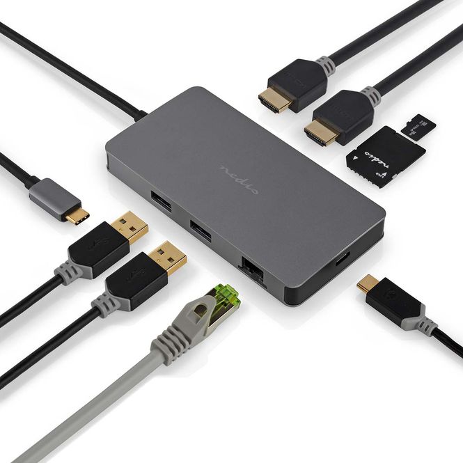 Hovedbilde Nedis USB 7-i-1 USB 3.2 Multidokking Adapter