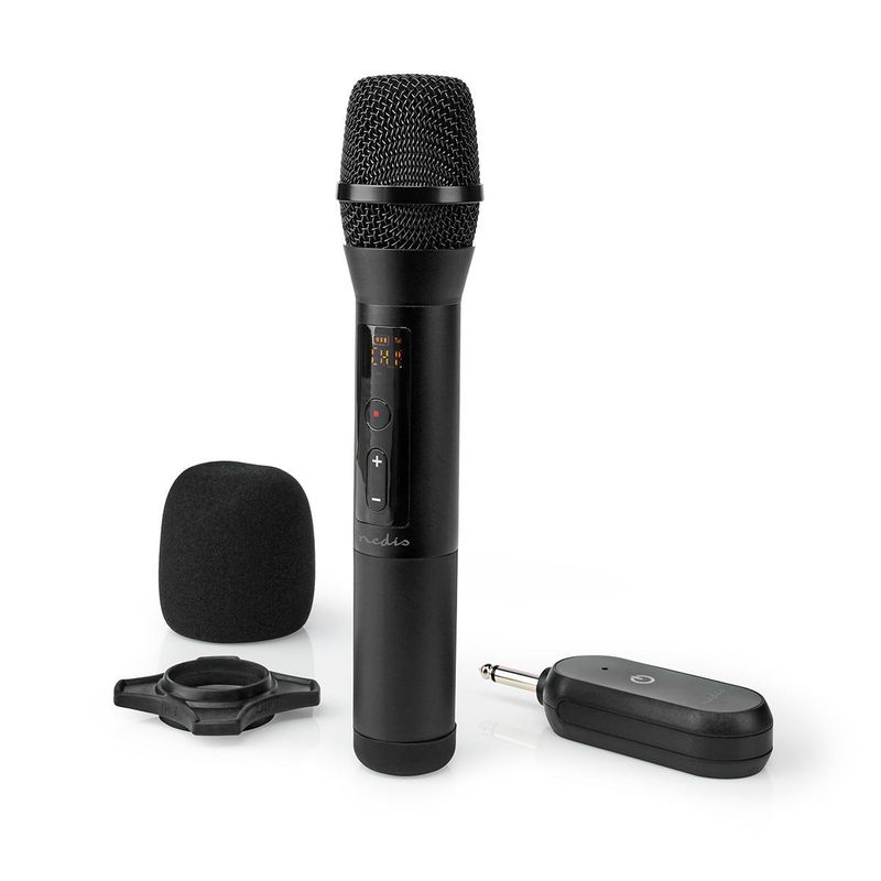Nedis MPWL200BK Håndholdt Trådløst Mikrofonsystem UHF