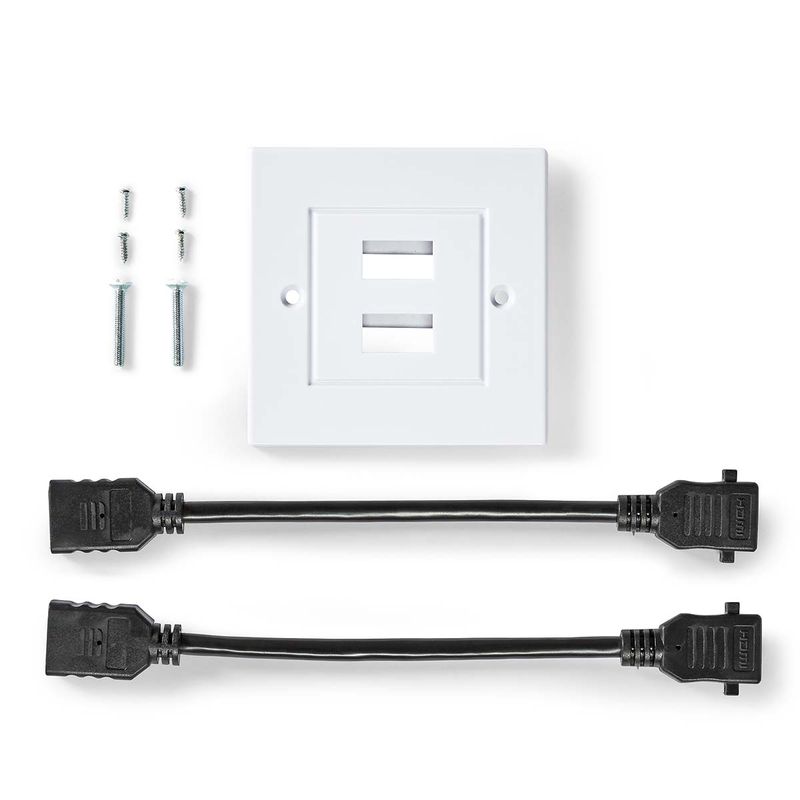Nedis HDMI Dobbel Veggboks, 4K@60Hz, 18 Gbps