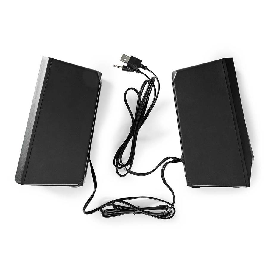 Nedis Gaming Speaker 18W - Høyttalerkanaler: 2.0 | USB-Strøm | LED-lyseffekter | Volumkontroll