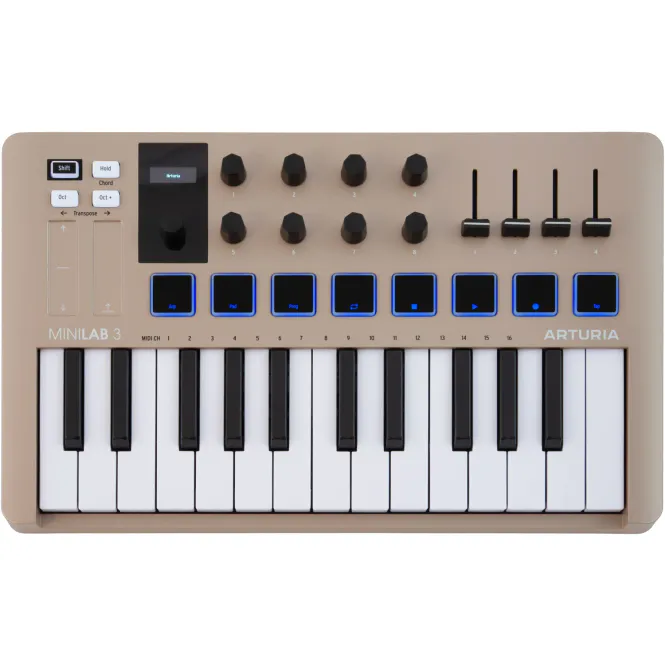Hovedbilde ARTURIA Minilab-3 USB / MIDI Controller Keyboard, Champagne LIMITED EDITION