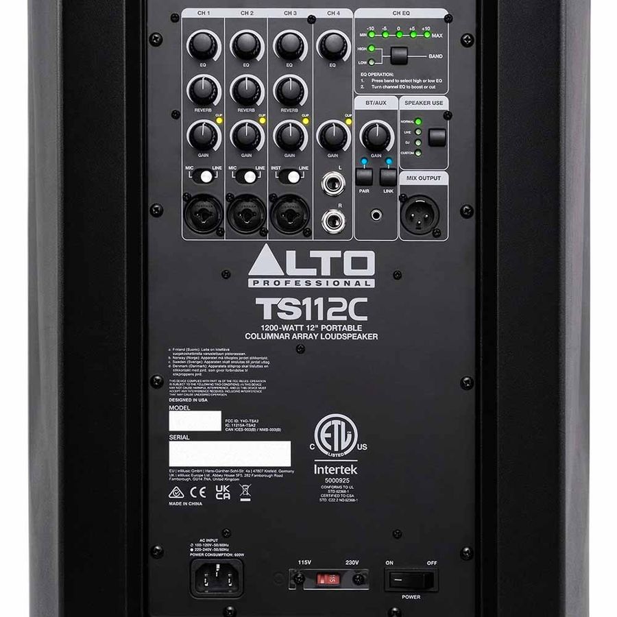 Alto TS112C - Komplett PA-søyle, 1200W, 12