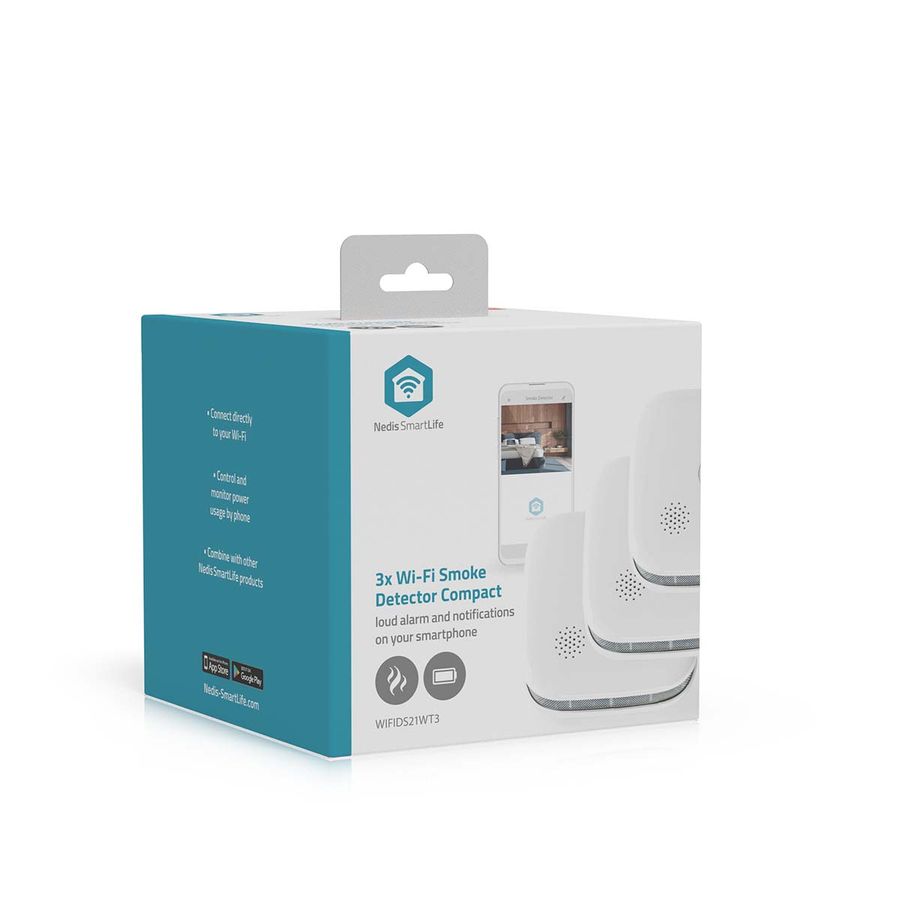 SmartLife Wi-Fi røykvarsler 3-pak, Fotoelektrisk detektor
