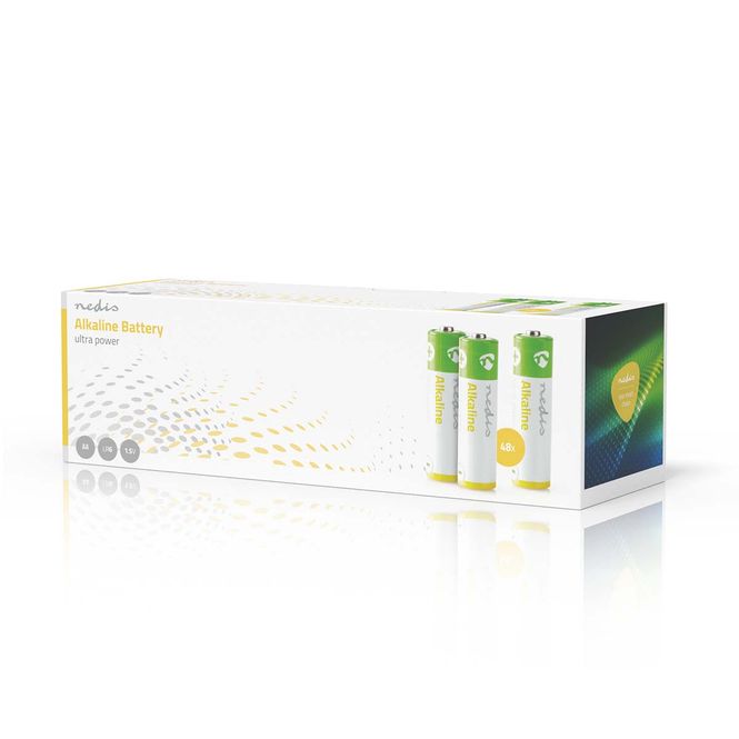 Hovedbilde Nedis Alkaline Batteri AA - Boks, 48 stk.