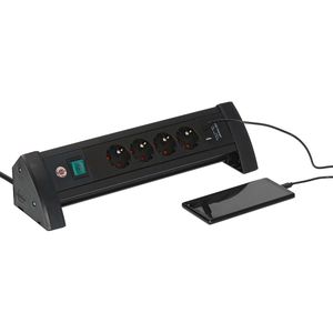 Hovedbilde Brennenstuhl Premium Office Line Plus 4-veis m/USB-C PD 30W, USB-A 18W, 1,8m kabel