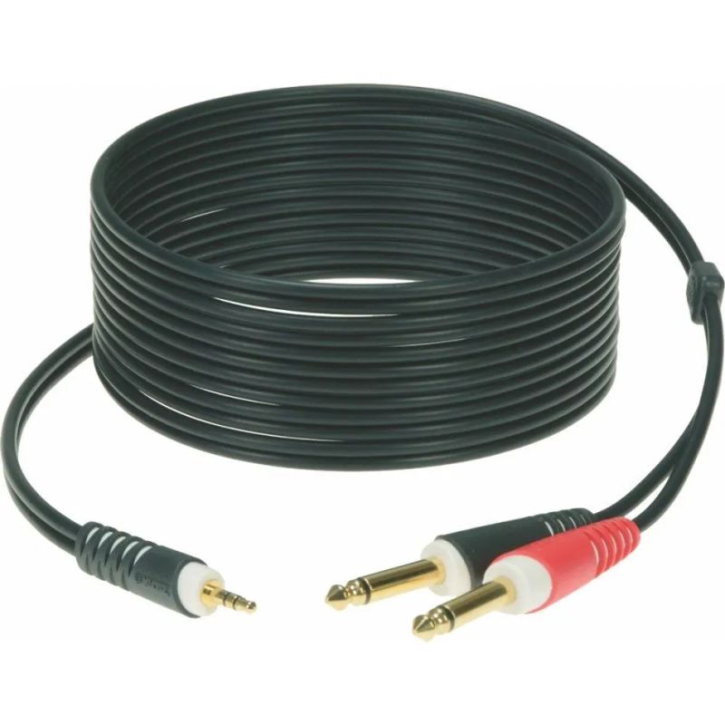 Klotz Y-kabel Stereo Minijack - X2 Jack mono 6m