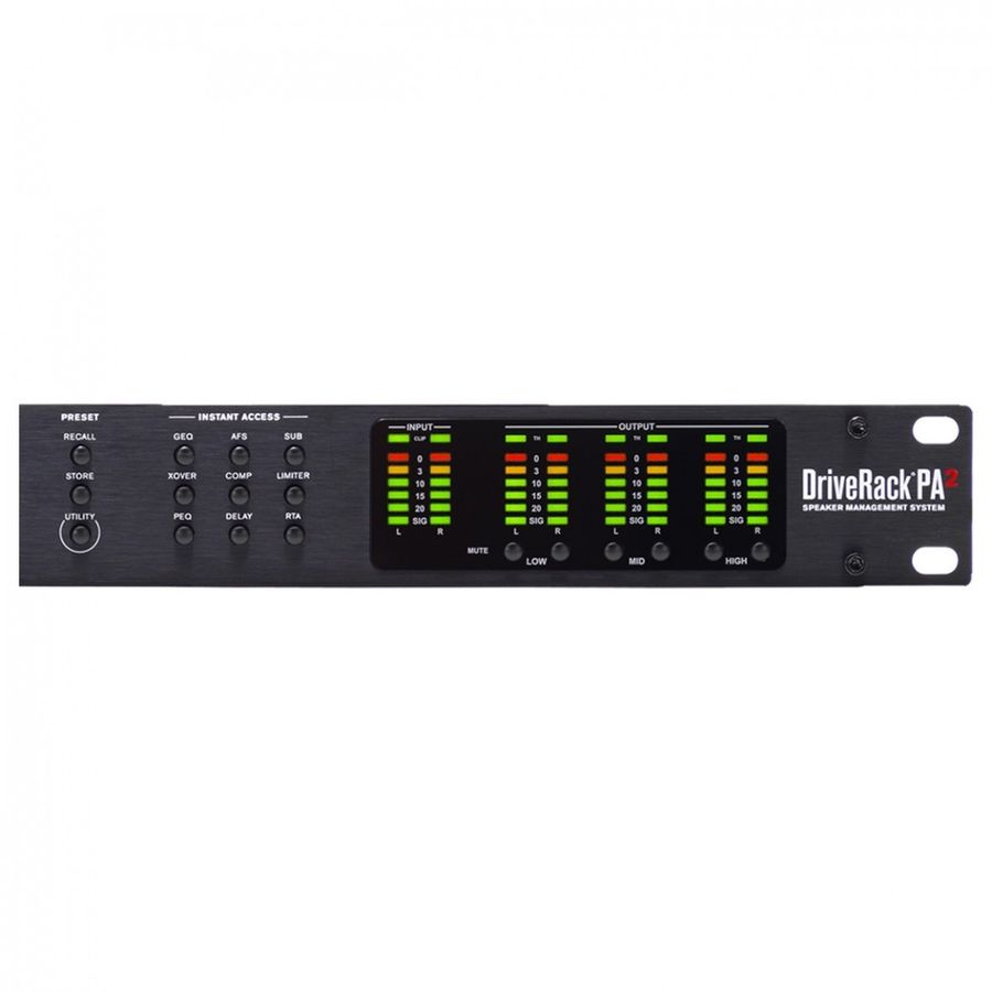 DBX DriveRack PA2 høyttalerprosessor, 2 inn 6 ut