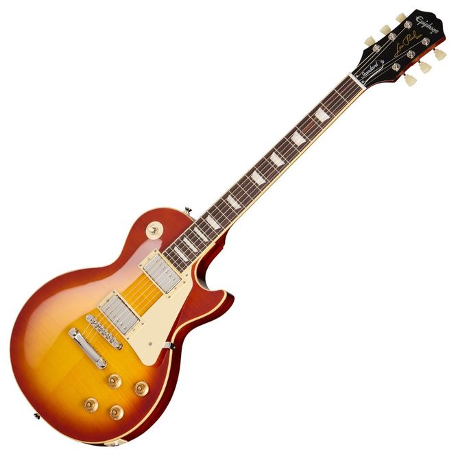 Hovedbilde Epiphone Les Paul Standard 50s Figured m/ Premium Gigbag, Washed Cherry Sunburst (2026)