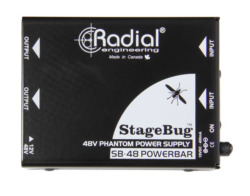 Radial StageBug SB-48, 48V fantommating for kondensatormikrofoner