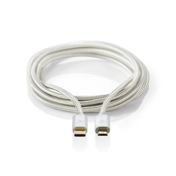 Hovedbilde Nedis USB Micro-B Han - USB-C Han, 10W, 480 Mbps, 2m, Profigold