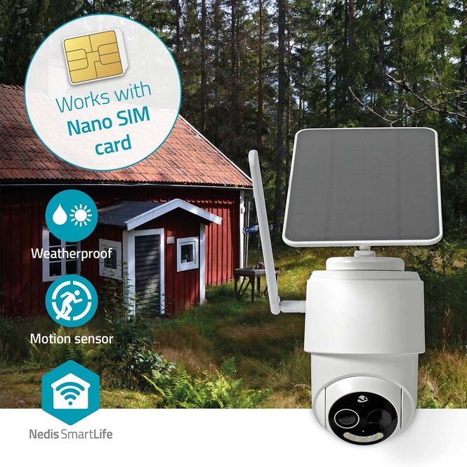 Hovedbilde SmartLife Utendørs kamera, 4G, IP65, batteridrift, Solcellepanel