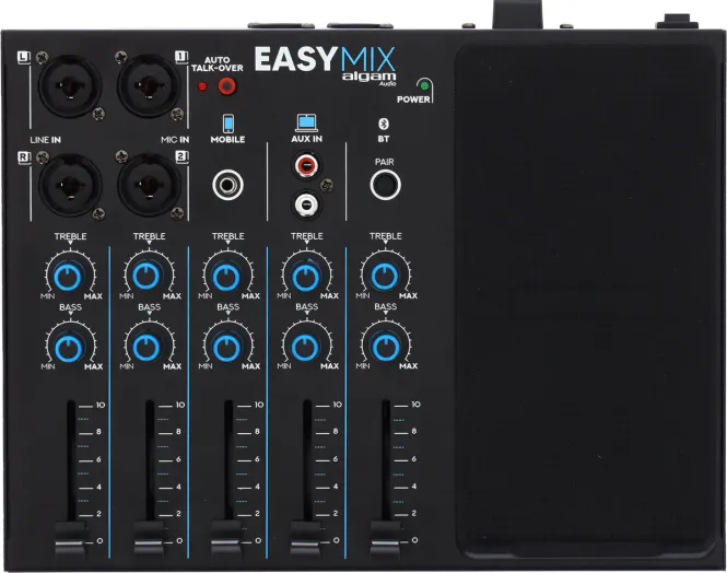 Hovedbilde Algam Audio EASYMIX – 5-kanals mikser med BT og automatisk talkover