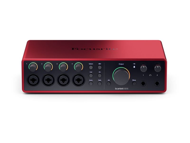 Focusrite Scarlett 18i16 Gen. 4, 18 inn/16 ut, 4 Mic. preamper, USB Lydkort