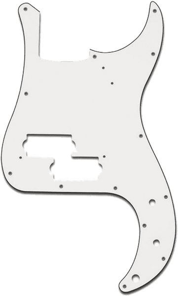 Yellow Parts EZ1106W – Plekterbrett for P‑Bass, hvit